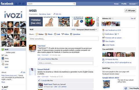 Aprender inglés por Facebook